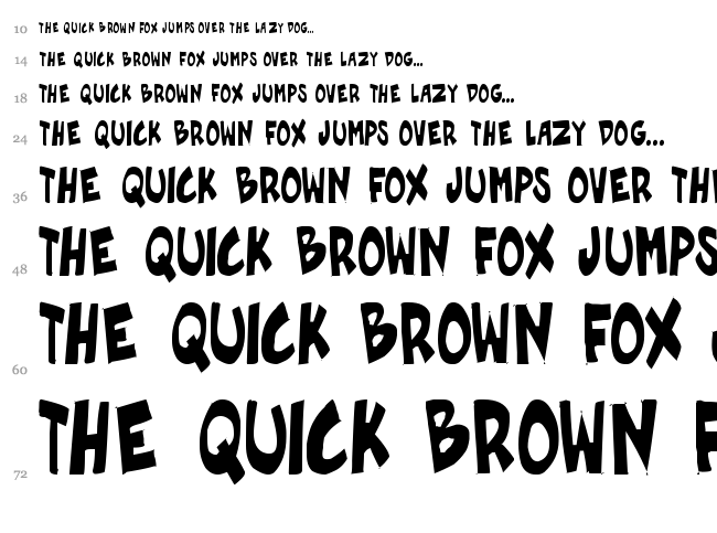 Roof Runners Active font waterfall